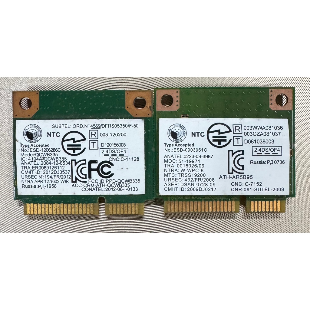 Card WiFi Laptop Mini PCIe Atheros AR5B95 (QCWB335) – Chuẩn 2.4GHz – Bắt Sóng Tốt – Hàng Zin