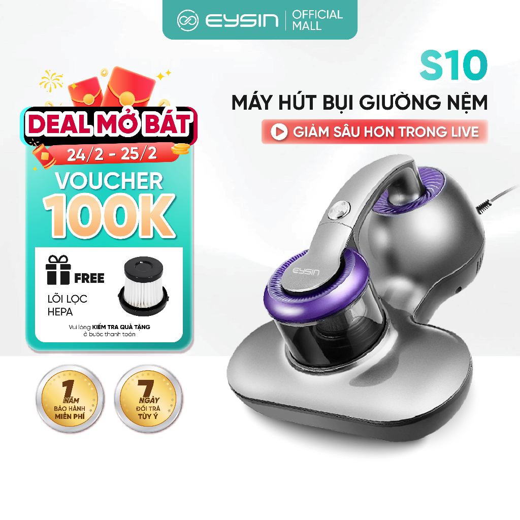 Gợi ý các mẫu máy hút bụi giường nệm có dây đáng mua hiện nay