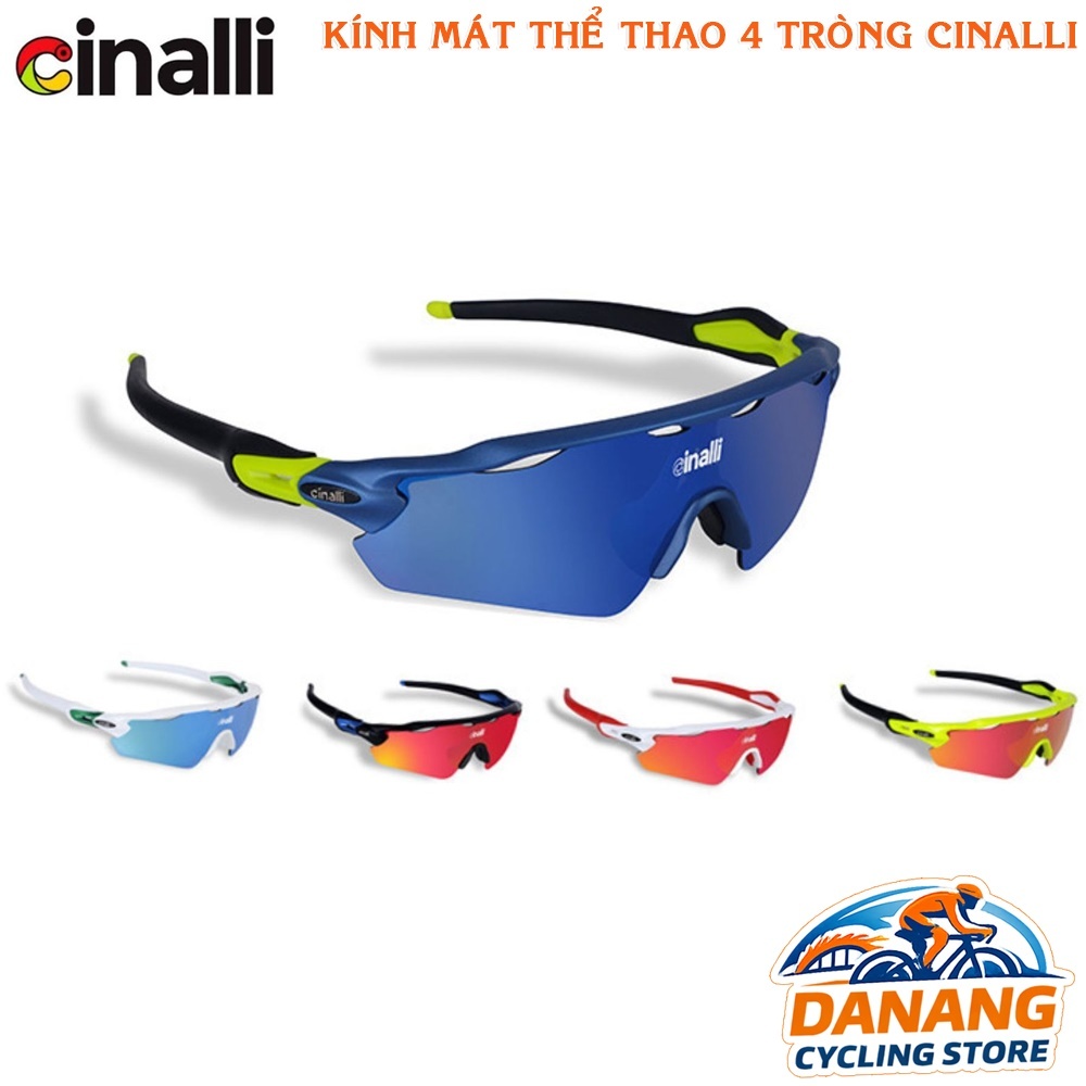 Kính Mát Xe Đạp Thể Thao 4 Tròng CINALLI – Chống UV, Full Box