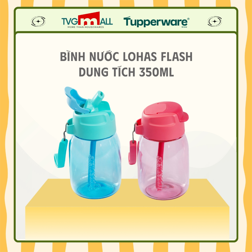 TUPPERWARE Bình nước Mini Lohas With Straw 350ml