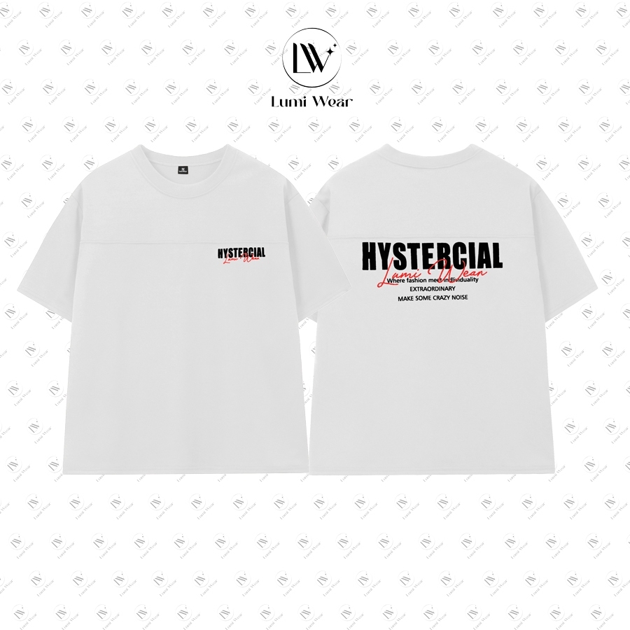 (DEAR) Aó thun Form Boxy Nam Nữ, Unisex Local Brand Lumi Wear, Aó thun in 2 mặt HYSTERCIAL, Chất Polyester Cổ Tròn | BigBuy360 - bigbuy360.vn