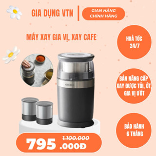 Máy Xay Hạt Khô OIDIRE Xay Gia Vị, Máy Xay Bột Khô Ngũ Cốc Cà Phê Đa Năng Công Suất 200W, 4 Lưỡi Dao Inox, Bh 12 Tháng
