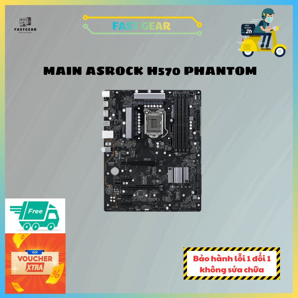 Mainboard - Bo mạch chủ AsRock H570 Phantom Gaming 4 128GB LGA 1200 DDR4 ATX - 2ND