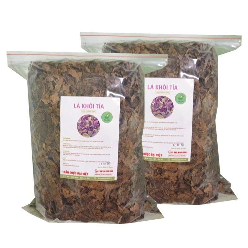 Lá Khôi Tía Khô Nguyên Chất – Lá Khôi Rừng Sấy Khô Tự Nhiên – Đóng Gói Túi Tiện Lợi