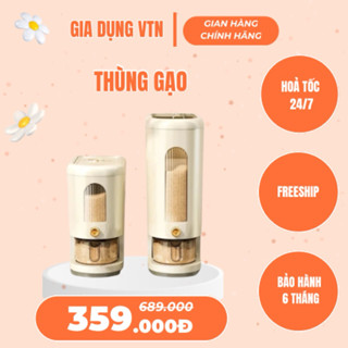 Thùng Đựng Gạo , Mì , Thực Phẩm Thông Minh Tự Động 5kg - 10kg Chống Côn Trùng Chống Ẩm Mốc Có Nắp Đậy Kín Trong Nhà