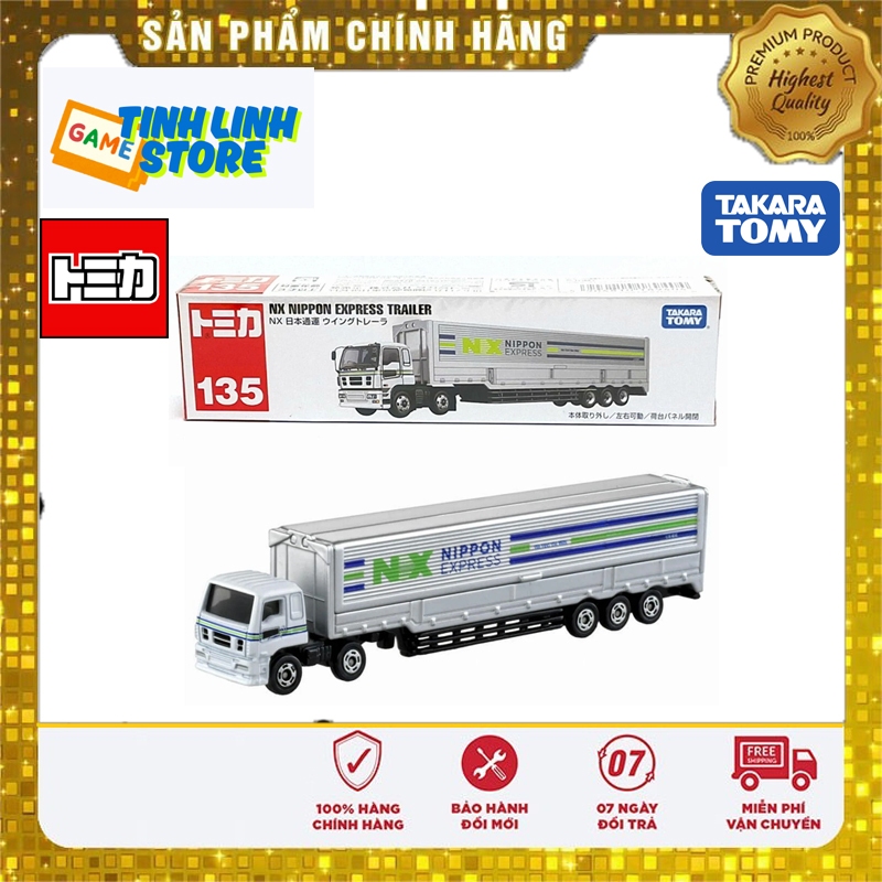 Mô Hình Xe Long Tomica No.135 Nippon Express Wing Trailer - Tỷ Lệ 1:64 - Chính Hãng Takara Tomy