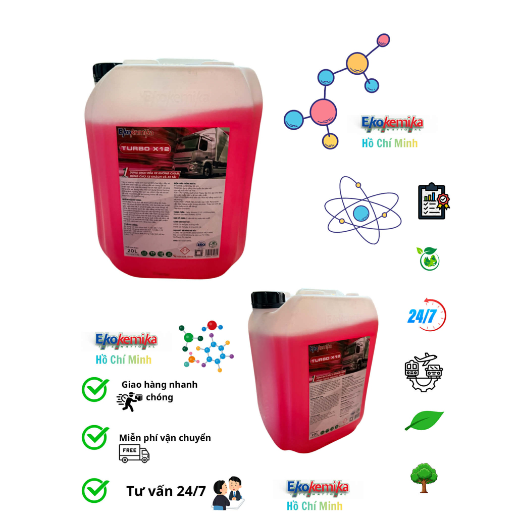 Dung dịch rửa xe không chạm turbo x12 Ekokemika