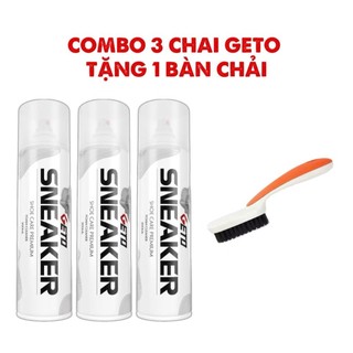Bình xịt tạo bọt vệ sinh giày Sneark Geto cao cấp 300ml, giặt khô giầy thể thao trắng ko dùng nước