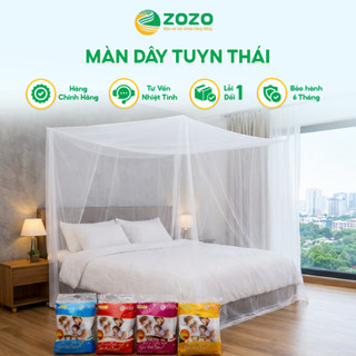 Loại dày đẹp - Màn tuyn chống muỗi trơn, mùng tuyn cao cấp ZoZo nhiều kích thước
