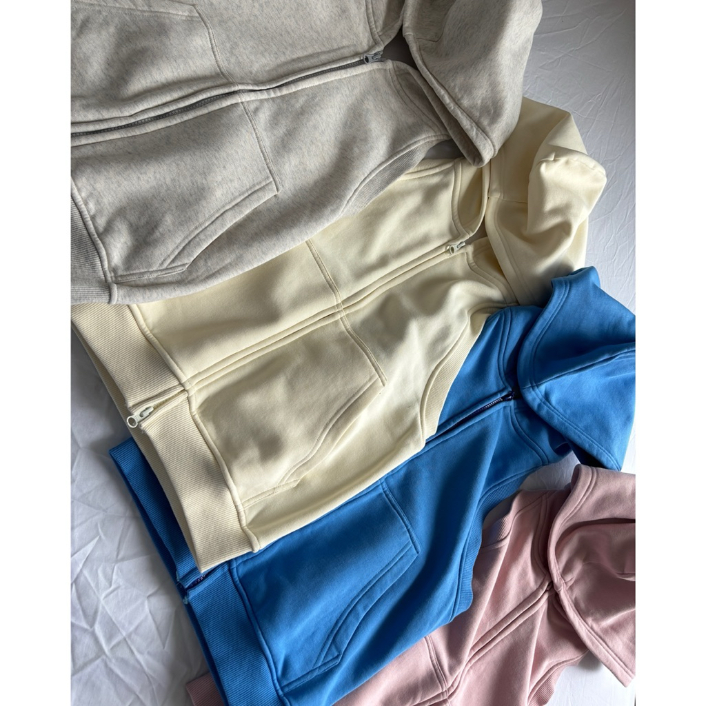 61COMFY MBH061 BACKLESS HOODIE ZIP - Áo khoác khoét lưng