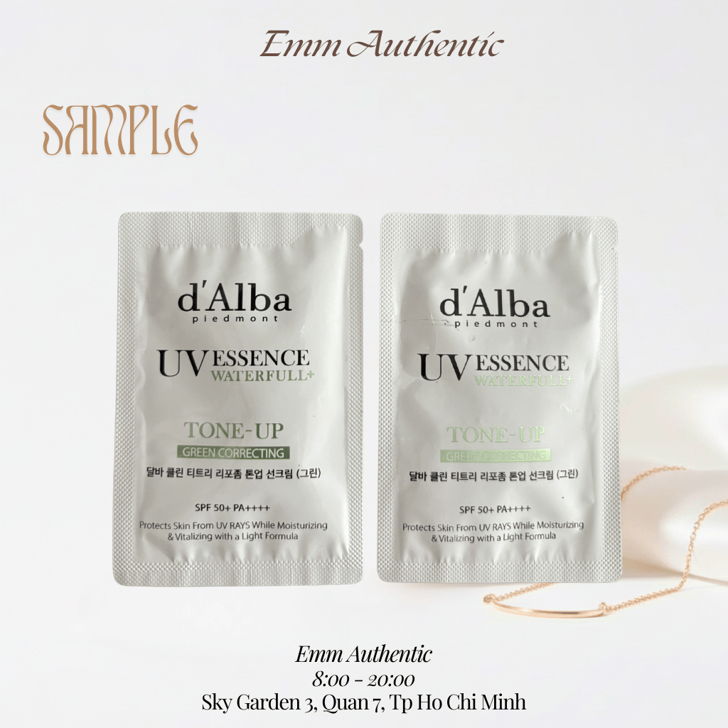 [SAMPLE] ĐẶT TRÊN 2 SẢN PHẨM GIÚP EM. KCN d'Alba Waterfull Tone Up Green Correcting Sun Cream