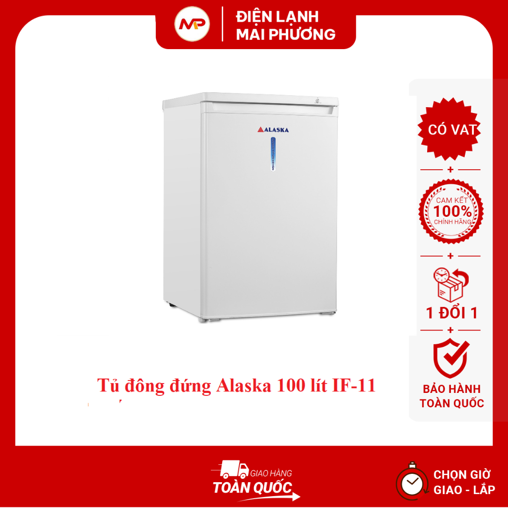 Tủ đông đứng Alaska 100 lít IF-11 - Bảo hành 24 tháng toàn quốc