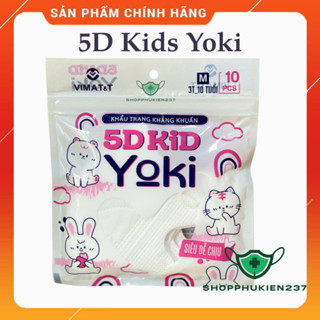 Set 30 Cái Khẩu Trang Trẻ Em 5D Baby Yoki 4 Lớp Dành Cho Bé Từ 4 Tuổi - 10 Tuổi