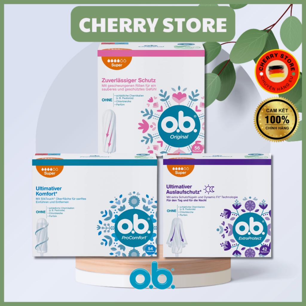 Băng vệ sinh Tampon OB Nội Địa Đức đa dạng phân loại, hỗ trợ thấm hút ổn định thiết kế gọn, dễ dùng