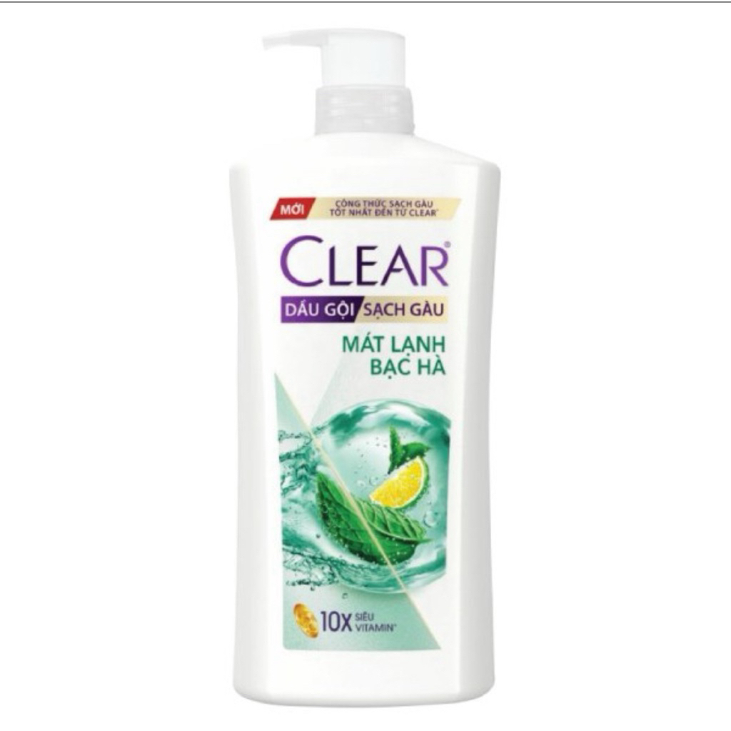 Dầu gội Clear sạch gàu mát lạnh Bạc Hà 880g.