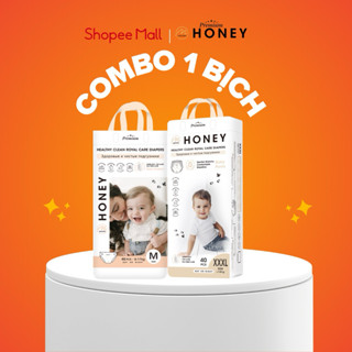 [KHÔNG QUÀ] Bỉm/tã HONEY dán/quần NB66/S52/M46/M52/L48/XL44/XXL42/XXXL40/XXXXL38-MOMO DIAMOND