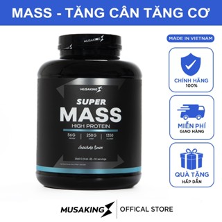 Bột Sữa Super Mass High Protein Musaking - Tăng Cân Tăng Cơ - hủ 2,56kg + Tặng bình lắc Shaker 600ml