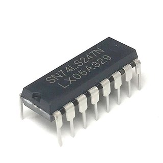 Ic chức năng 74LS247 BCD to 7-Segment Decoder - Driver chân cắm DIP16