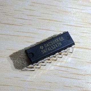 Ic chức năng 74LS247 BCD to 7-Segment Decoder - Driver chân cắm DIP16