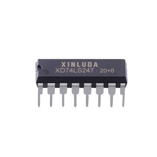 Ic chức năng 74LS247 BCD to 7-Segment Decoder - Driver chân cắm DIP16