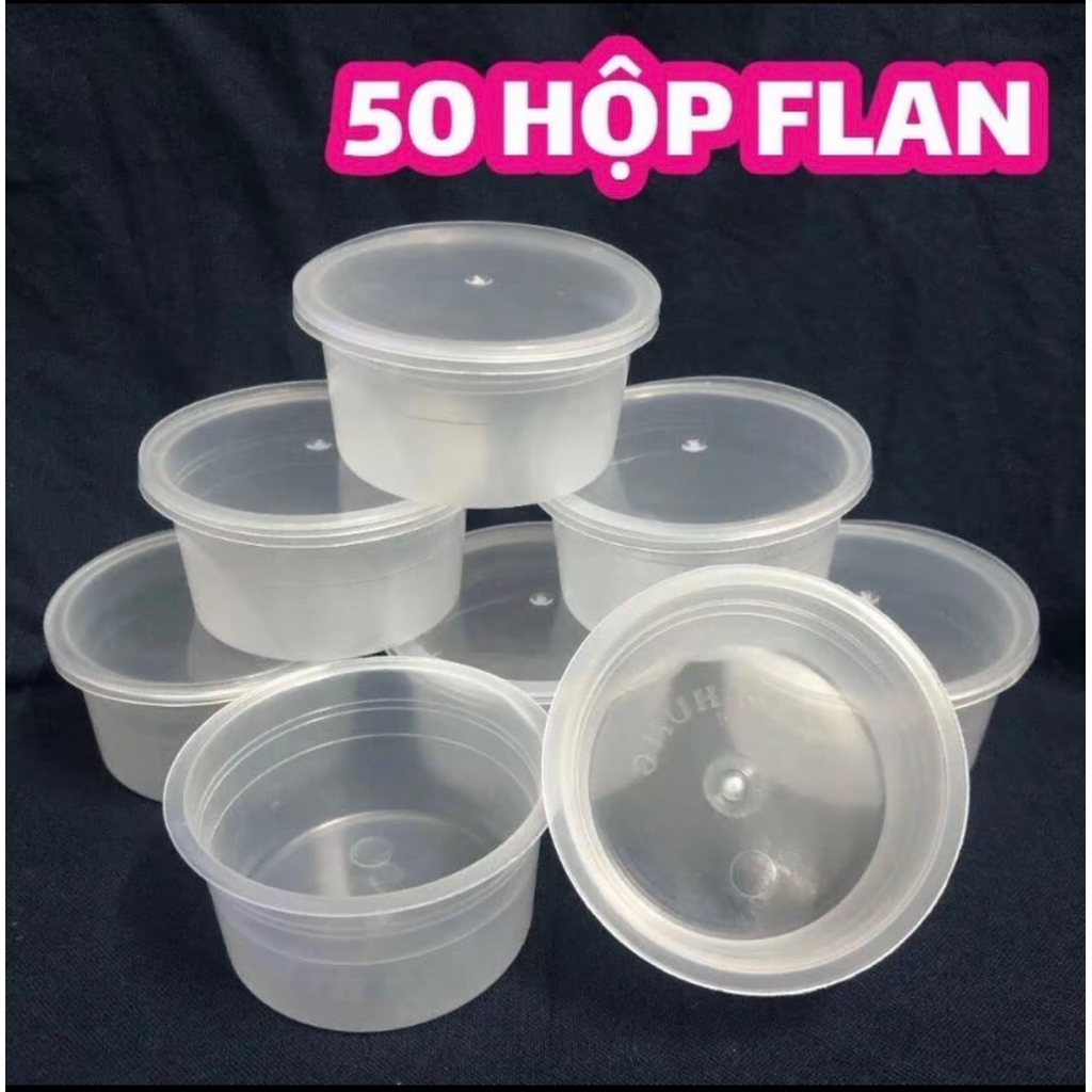 50 hũ làm bánh flan kèm nắp 70ml chịu nhiệt tốt