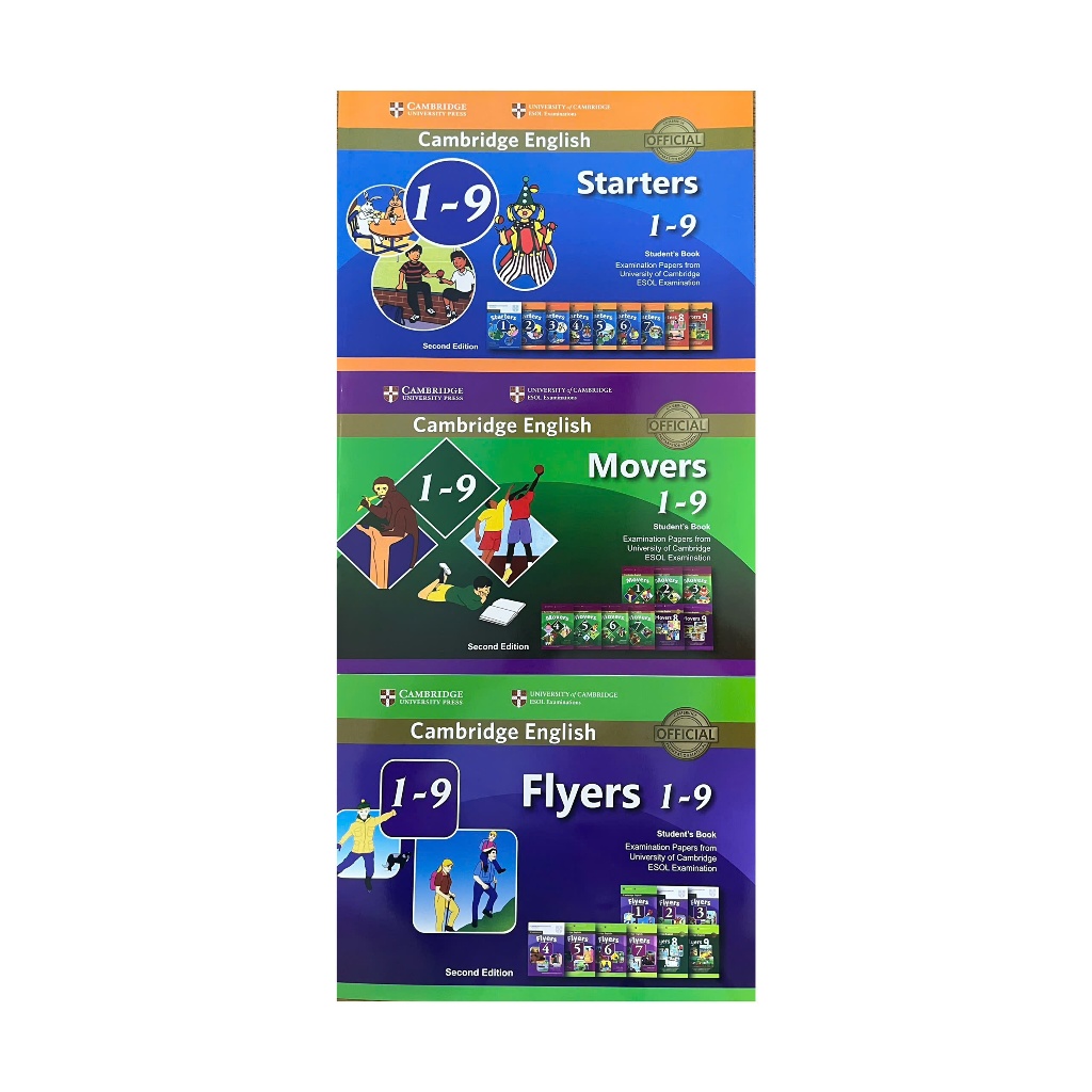 BỘ 3 SÁCH STATERS + MOVERS + FLYERS IN GỘP 1-9