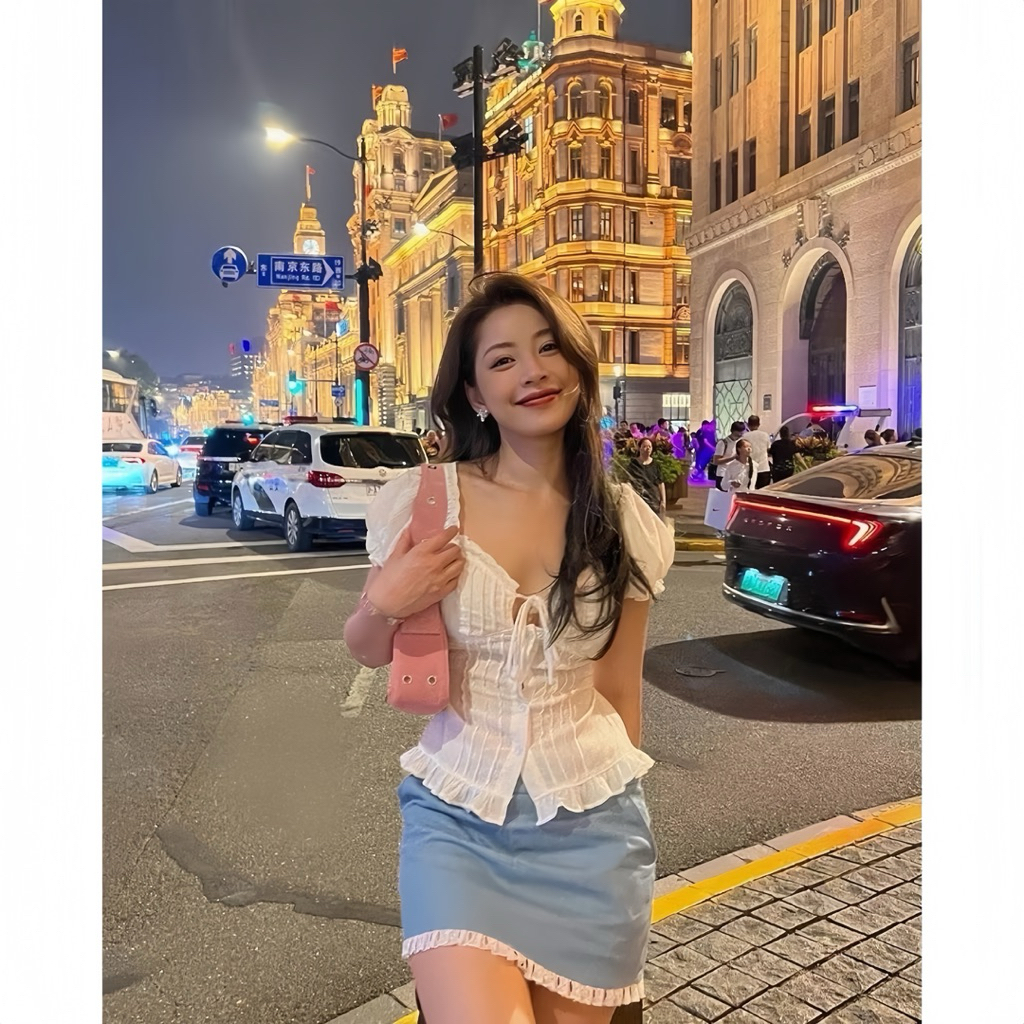 Áo Sơ Mi Xanh Than,Áo Kiểu Nữ Tôn Dáng Đi Chơi, Đi Học Dễ Phối Đồ Phong Cách Nhẹ Nhàng Nữ Tính- XM Minh Phúc | BigBuy360 - bigbuy360.vn