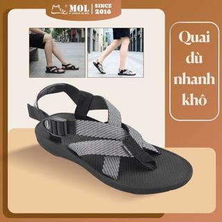 Sandal vento nv7189g đế cao su quai chéo vải dù thời trang đi học dạo phố đi biển nam nữ