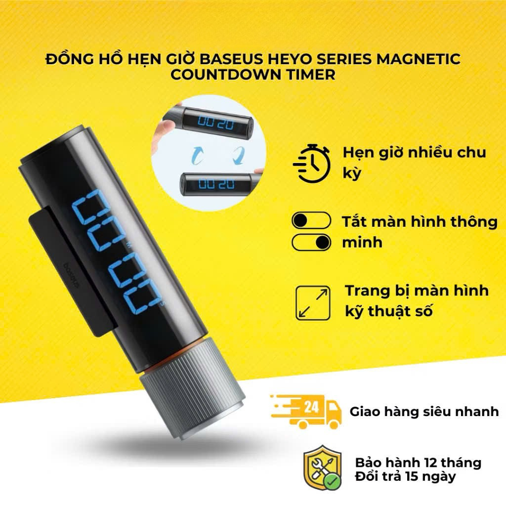 Đồng Hồ Hẹn Giờ Baseus Heyo Series Magnetic Countdown Timer