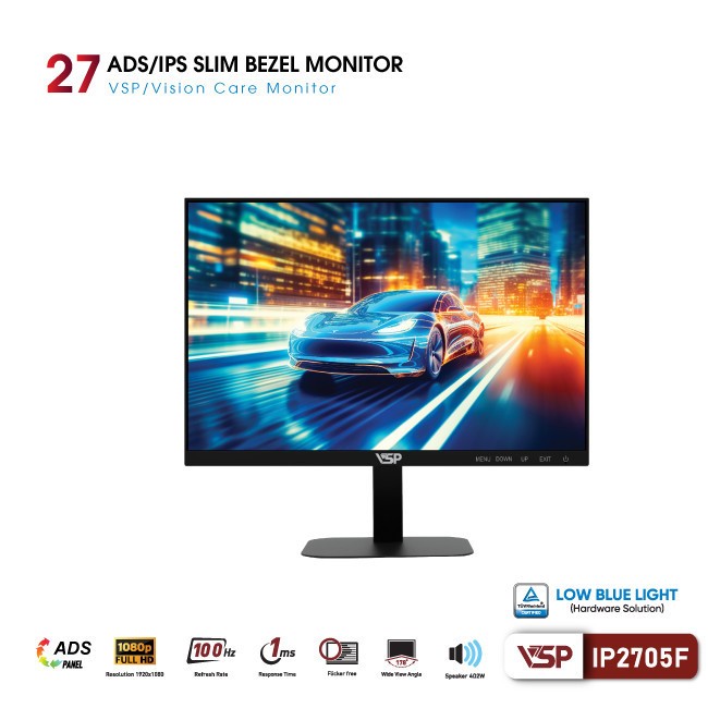 Màn hình văn phòng VSP IP2705F (27inch / IPS / FHD / 100Hz / 1ms)