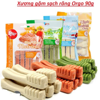 [Combo 5 &10 Gói] Xương Gặm Sạch Răng Orgo Thơm Miệng, Bố Sung Can Xi, Nhiều Hương Vị Cho Chó