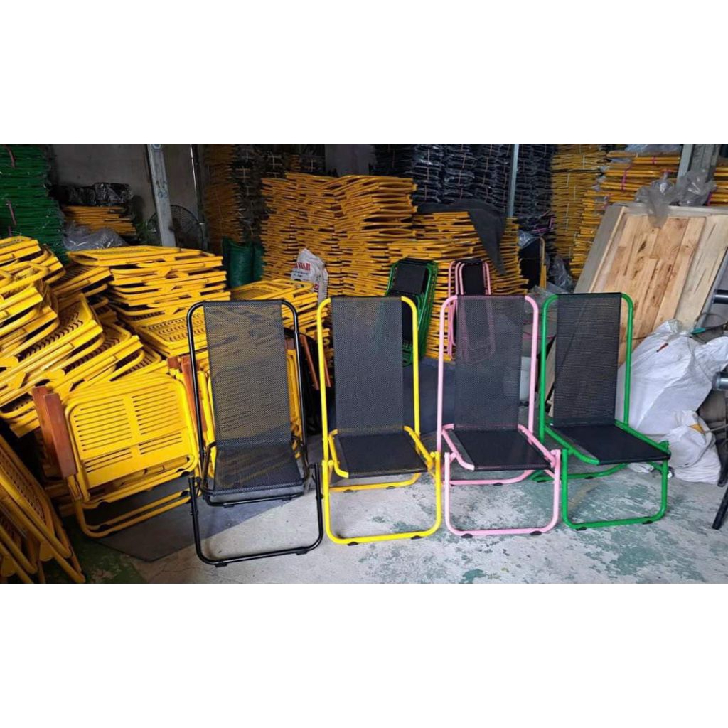 Ghế dù sắt gấp gọn vải lưới lò xo cứng dày dặn