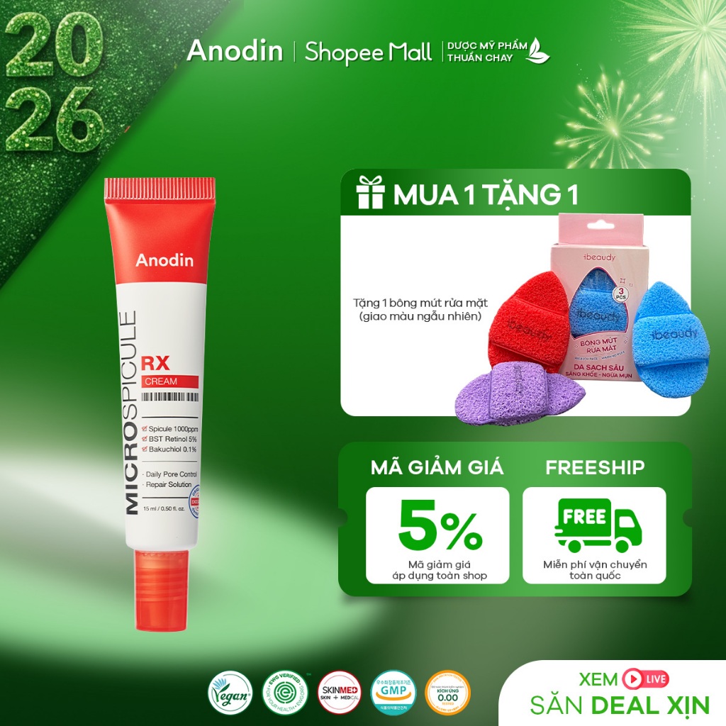 Kem Retinol vi gai RX Micro Spicule Anodin 15ml