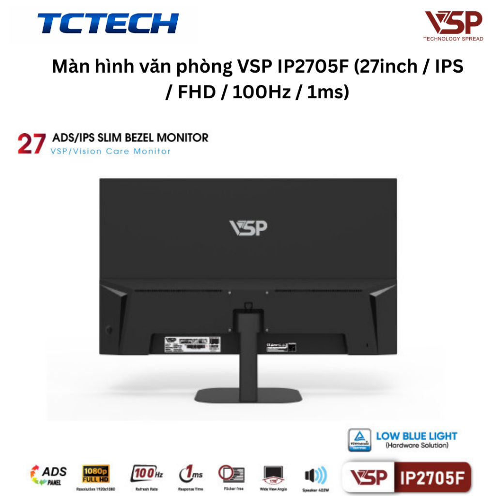 Màn hình văn phòng VSP IP2705F (27inch / IPS / FHD / 100Hz-120Hz / 1ms) Chính Hãng | BigBuy360 - bigbuy360.vn