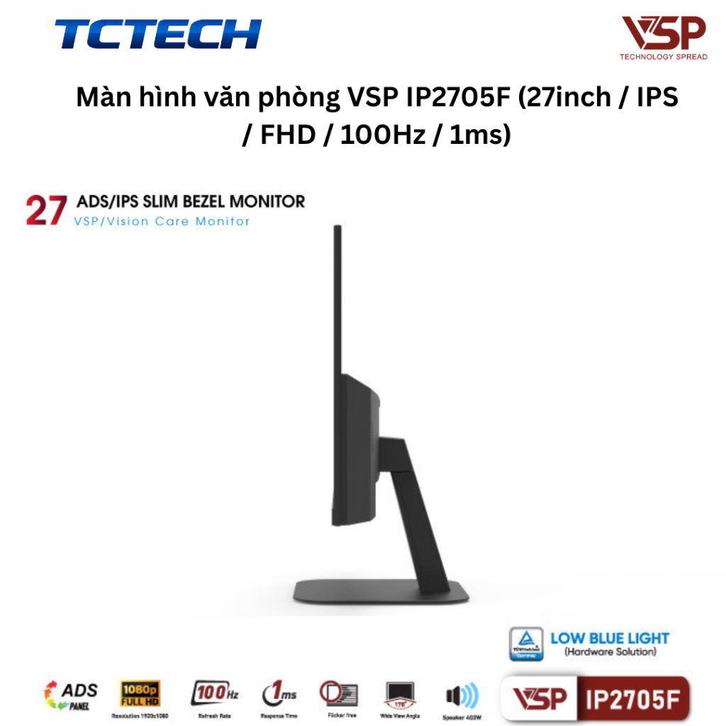 Màn hình văn phòng VSP IP2705F (27inch / IPS / FHD / 100Hz-120Hz / 1ms) Chính Hãng | BigBuy360 - bigbuy360.vn