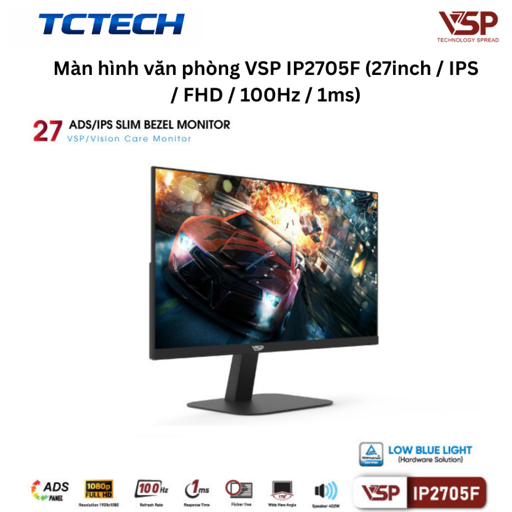 Màn hình văn phòng VSP IP2705F (27inch / IPS / FHD / 100Hz-120Hz / 1ms) Chính Hãng | BigBuy360 - bigbuy360.vn