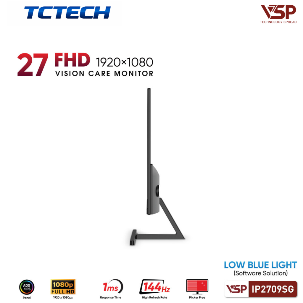 Màn Hình VSP IP2709SG (27inch / IPS / FHD / 144Hz / 1ms / FreeSync / Adaptive Sync / Black) C | BigBuy360 - bigbuy360.vn