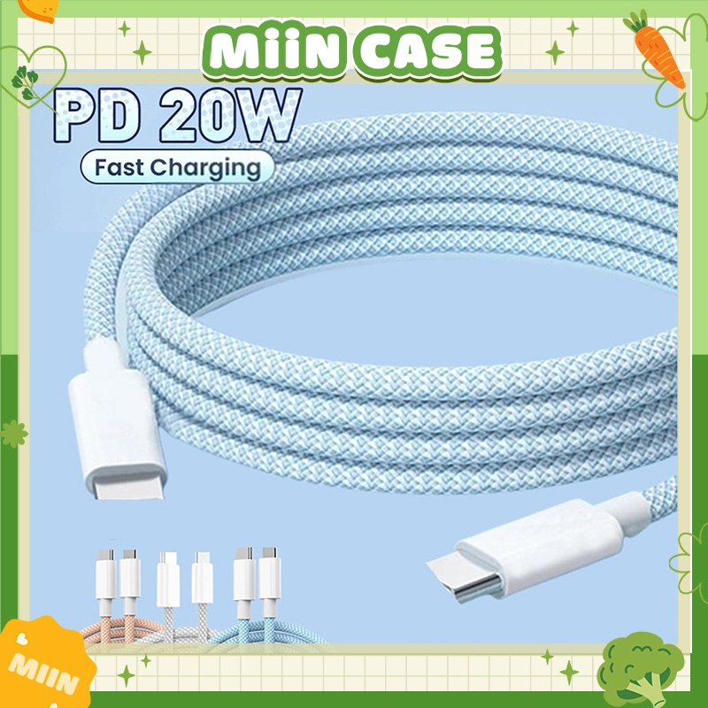 Dây Cáp Sạc Nhanh 20W Bọc Dù Type - C To lP, Type-C Sạc Nhanh - Cho ĐT 7/8/Plus/X/XS/11/12/13/14/15/16/17/Pro/Max