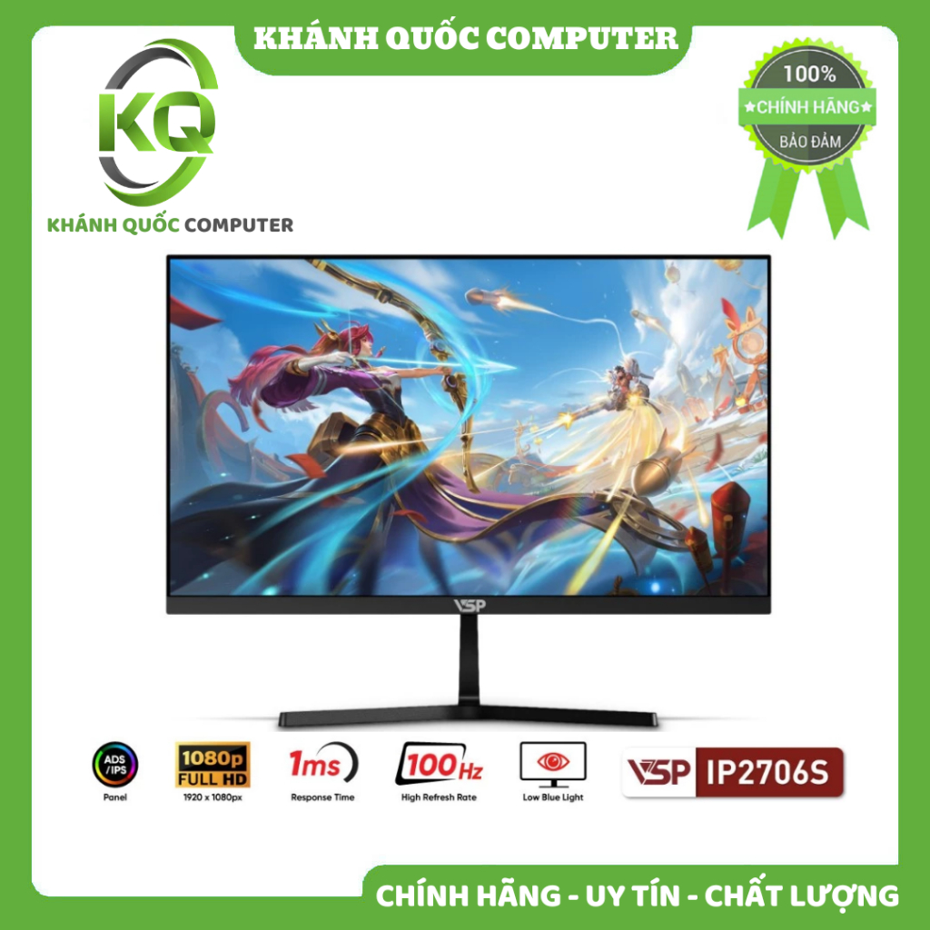 Màn Hình VSP IP2706S (27 inch, FHD, 100Hz, IPS, Đen) - Chính hãng phân phối