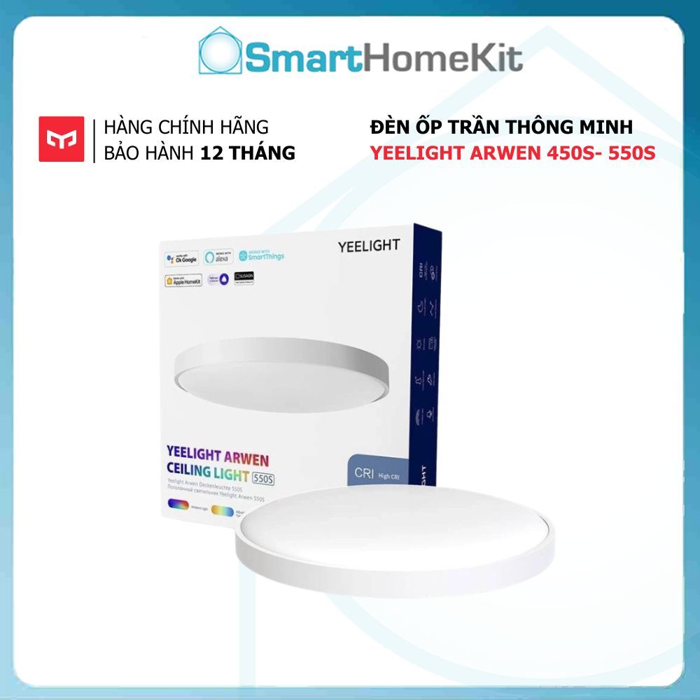 Đèn trần Yeelight Arwen S Series – LED RGB hắt trần, đèn Vàng Trắng, tương thích Apple HomeKit