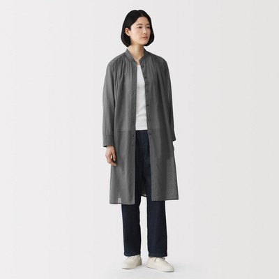 [26SS] MUJI Đầm Sơ Mi Tay Dài High Twisted