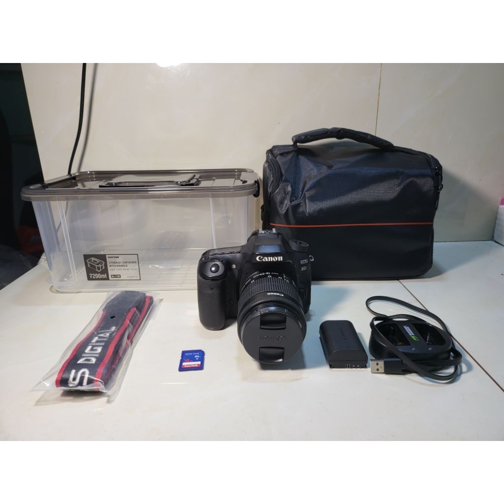 Máy ảnh Canon 80D + Lens 18 55 is STM