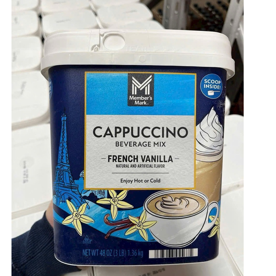 Cà phê Cappuccino French Vanilla Mark Member's hộp 1.36kg