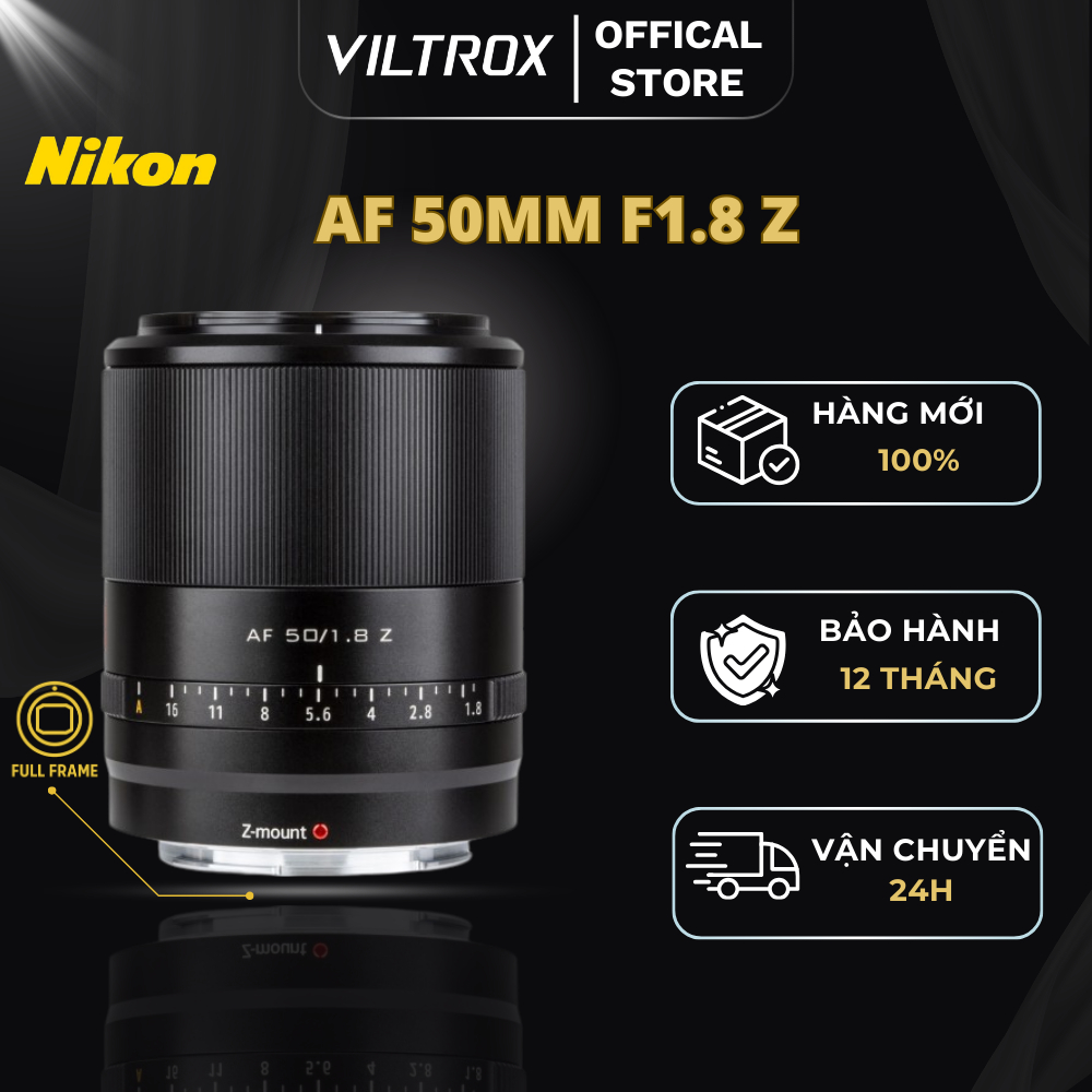 VILTROX AF 50mm F1.8 Z Full Frame For Nikon Z-Mount - HÀNG CHÍNH HÃNG
