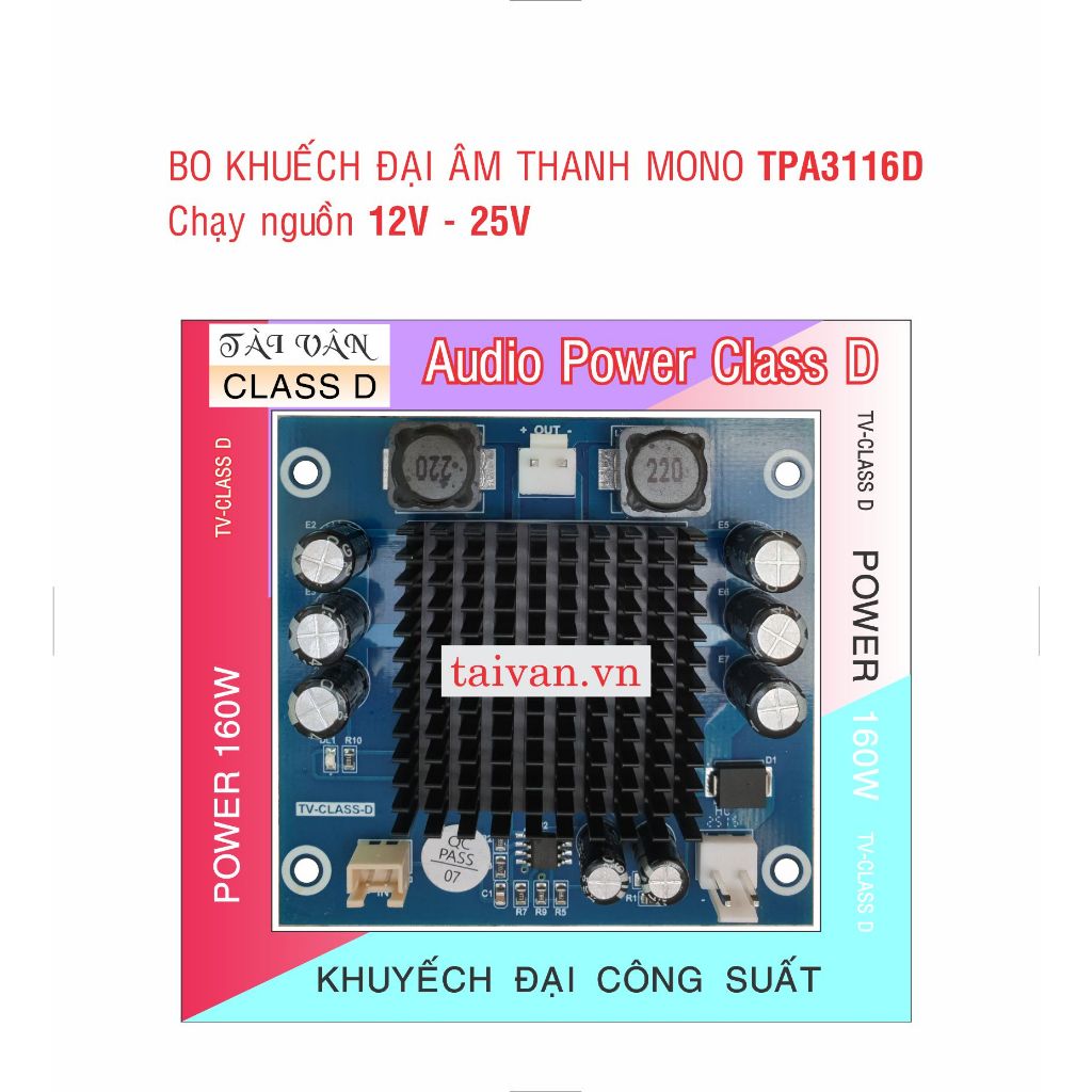 Bo Khuếch Đại Âm Thanh Mono TPA3116D 12V - 25V