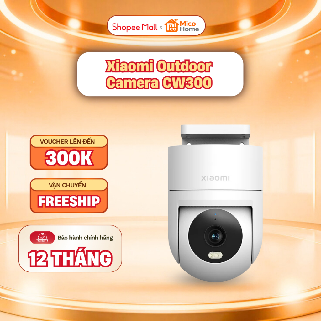 Camera Ngoài Trời Xiaomi CW300 2.5K rõ nét - Theo Dõi Chuyển Động - Bảo Hành 12 Tháng Chính Hãng