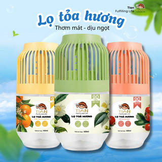 Lọ thơm phòng TIAN 400ml hương trái cây nhiệt đới dịu ngọt, thanh mát mùi thơm sang trọng, điều chỉnh mức hương 90 ngày