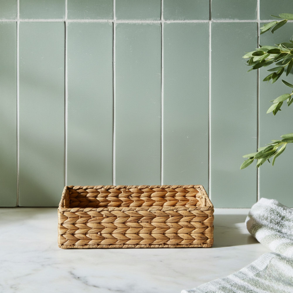 VIETBAS Bí quyết Decor nhà cửa: Khay Mây Đan đựng đồ cá nhân cực xinh.