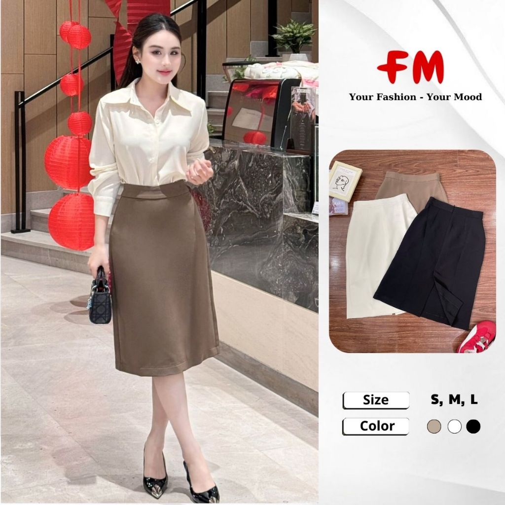 Chân Váy Công Sở Nữ Dáng Suông A FMSTYLE Thanh Lịch Phong Cách Công Sở 25112018
