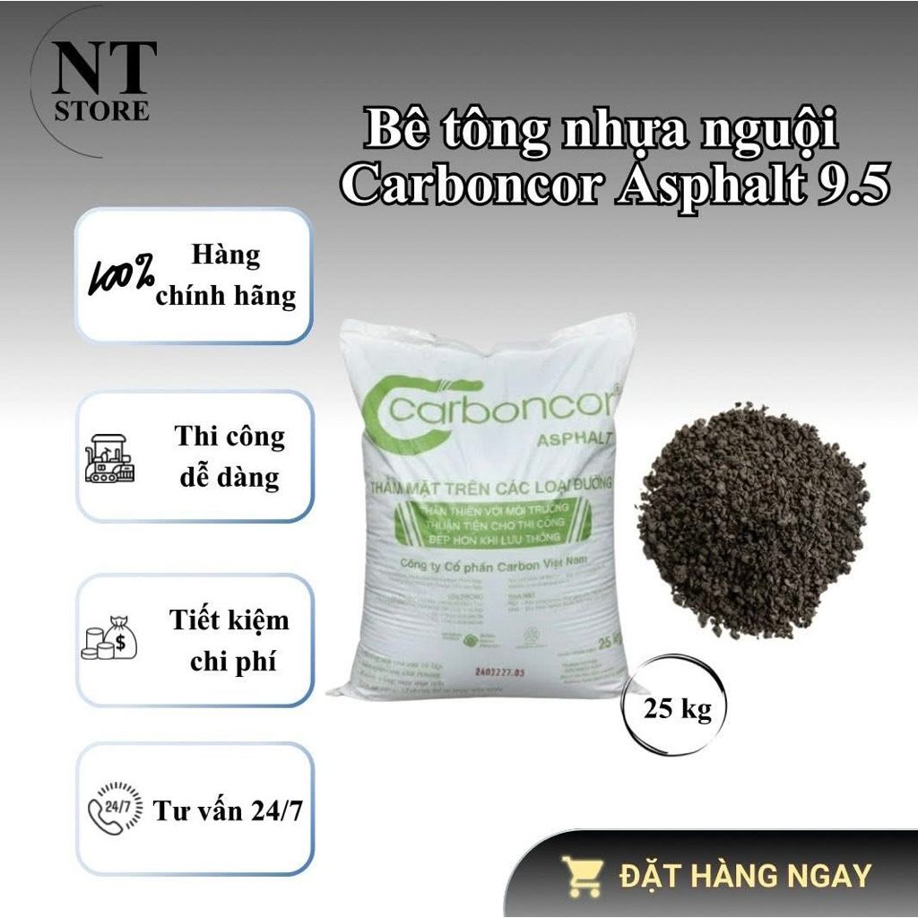 Nhựa Nguội Carboncor Asphalt Cao Cấp – Vá Đường, Sửa Ổ Gà Siêu Bền